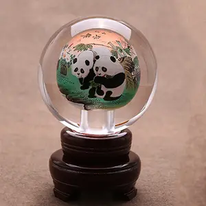 คริสตัลสินค้าจีนคลาสสิกศิลปะภายในภาพวาดลูกบอลคริสตัลสำหรับตกแต่ง