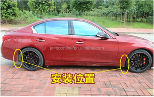 Anteriore e Posteriore In Fibra di Carbonio Mud flaps Splash Guard per Infiniti Q50 14-16 - Product Image 5