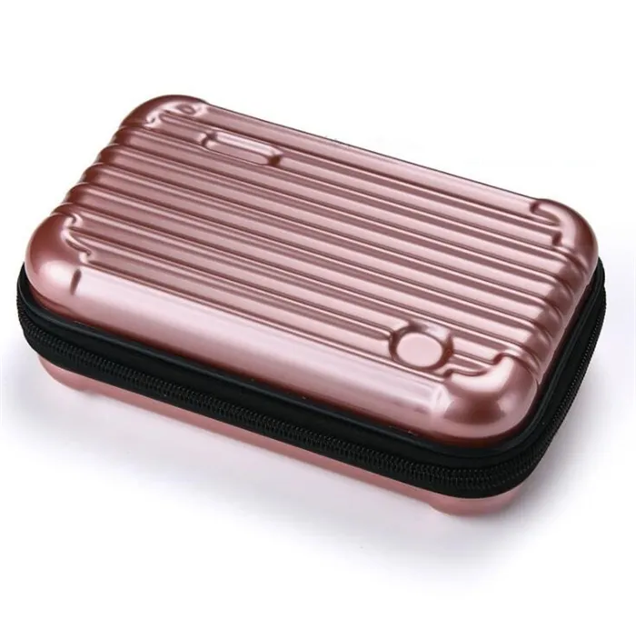Mini bolsa portátil de plástico para cosméticos, caja pequeña de viaje, colorida, venta al por mayor