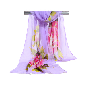 <strong>Large</strong> Stock Wholesale Random Design Mix Small Silk <strong>Scarf</strong> Polyester Chiffon Silk High Quality Georgette Floral Printed <strong>Scarf</strong> - Product Image 3