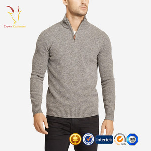 Uomini Collo A Lupetto 1/2 <span class=keywords><strong>Zip</strong></span> Anteriore <span class=keywords><strong>Cardigan</strong></span> di Cachemire - Product Image 4