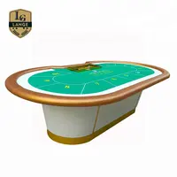 mesa de poker para 10 jugadores con tela de velocidad de juego superficie  oval 93x45 pulgadas, incluye comedor superior con 6 sillas de comedor