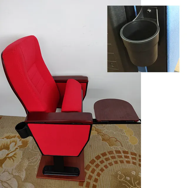 Asientos plegables, sillas de teatro usadas para auditorio, silla de salón de conferencias escolar con almohadilla de escritura (YA-L01B)