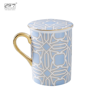 Microwavable Du Lịch Trường Trung Học Hoàng Gia Tốt Tiếng Anh Xương Trung Quốc Gốm Mug Với Vàng Rim Xử Lý Costom Logo Trà Cup Lọc - Product Image 6