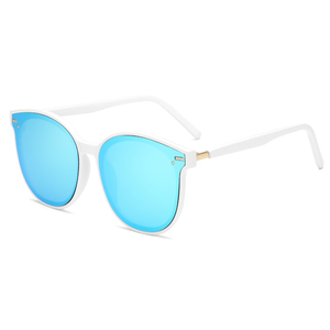Nuovi Occhiali da Sole da Donna alla Moda con <span class=keywords><strong>Lenti</strong></span> Piatte in PC, Montatura in Acciaio Inox, Logo Personalizzato e <span class=keywords><strong>Lenti</strong></span> Fumé/Azzurro Ghiaccio - Product Image 5