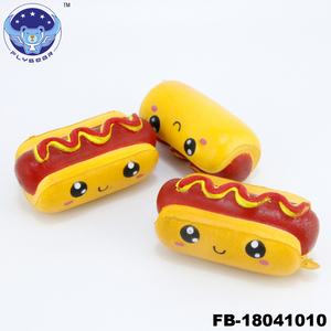 Fineser Squishy Slow Rising simulation hot dog, scented cream hand soft toy stress reliever, focus, - Product Image 4
