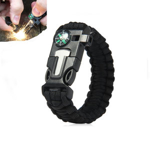 USA Warehouse KongBo 5 in 1 Outdoor <strong>Paracord</strong> <strong>Survival</strong> <strong>Bracelet</strong> <strong>With</strong> Embedded Compass <strong>Fire</strong> <strong>Starter</strong>