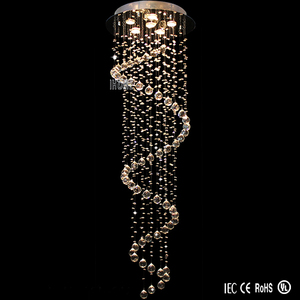 Custom made moderne de fleur de mode escaliers hôtel hall double helix goutte de cristal de luxe <span class=keywords><strong>lustre</strong></span> - Product Image 4
