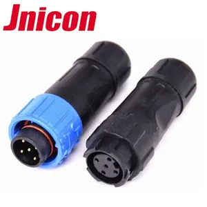 Jnicon 2 3 4 5 6 7 8 핀 방수 M16 어셈블리 커넥터 LED 조명