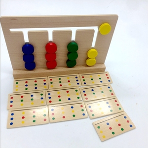 Juguetes Educativos de madera Montessori, juego de ajedrez de cuatro colores, interacción entre las manos y el cerebro, reconocimiento de Color - Product Image 5