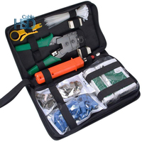 Juego de Herramientas Profesional para Ingenieros, Mejor Precio, Probador de Cables de Red Básico, Bolsa de Administrador, 10 en 1, Kits de Herramientas de Crimpado, Herramientas Manuales