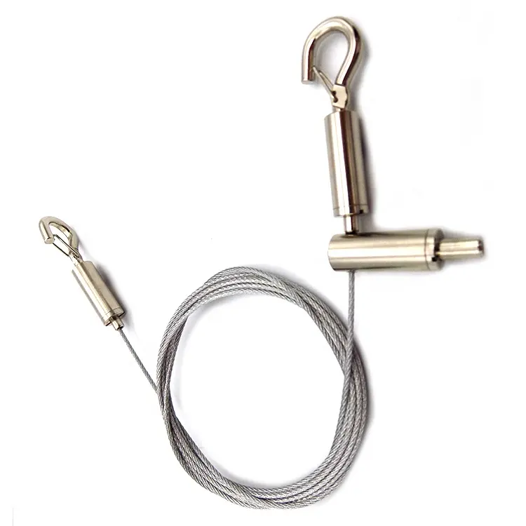 3.0Mm 304 Stainless Steel Kawat Kabel Hook dan Kabel Gripper untuk LED Gantung