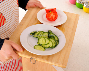 Ensemble de planche à découper en bambou d'acacia, grande poignée personnalisée, rectangle, fournitures de cuisine, couteau de <span class=keywords><strong>boucher</strong></span> en vrac avec des caractéristiques durables - Product Image 3