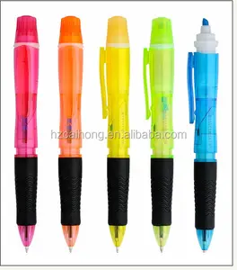 Pabrik Desain Baru Laris 4 In 1 Pena Bola & Highlighter & Pensil OEM Selamat Datang CH-6282 Penanda Multifungsi