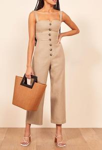 2019 Vente chaude Nouvelles Femmes Vêtements D'été <span class=keywords><strong>Combinaison</strong></span> en Lin - Product Image 2