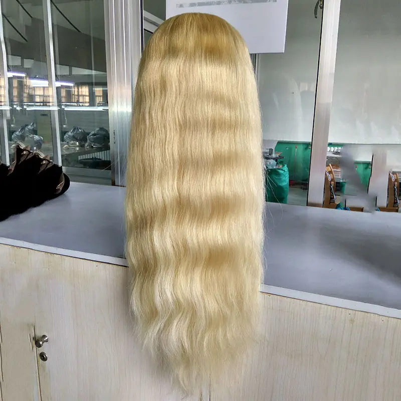 20 inch 613 blonde color human hair full lace wig with baby hair natural straight platinum colour human hair lace wig