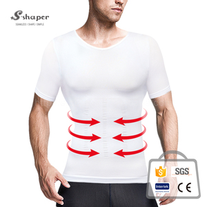 Maglietta Modellante Senza Cuciture Stile Giapponese SSHAPER per Uomo, T-Shirt Traspirante a Compressione in Maglia, Magliette Snellenti da Uomo - Product Image 2