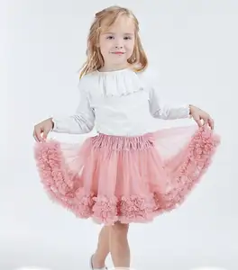 Harga Murah! Gaun Musim Panas Kain Tule Mode Gaun Rok Dalam Rok Kecil Anak Perempuan Grosir Pakaian Butik Anak-anak