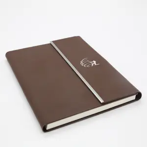 Custom Logo Brown Soft Touch PU Leather Cover With Magnetic Closure Notebook Secret Journal