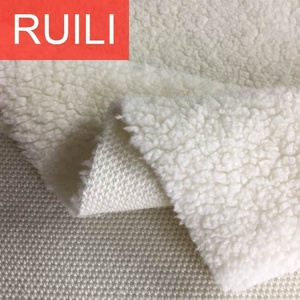 Doublure polaire Sherpa blanche douce tricotée 100% Polyester - Product Image 2