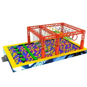 Parco giochi per bambini attrezzature divertimenti al coperto parco trampolino ninja warrior corsa ad ostacoli produttore