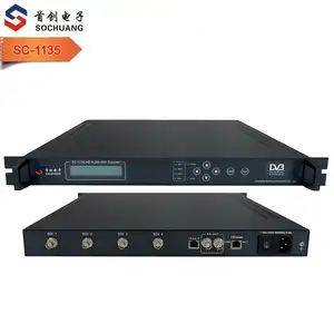 SC-1135 معدات محطة التلفزيون 4 كامل HD SDI إلى IP التشفير مع DVB-ASI خارج