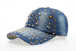 Wholesale Factory Sale Bling Bling Baseball <strong>Cap</strong> for <strong>Women</strong> Rhinestone Crown Crown <strong>Flat</strong> Brim Sports Style Bows Men's Dad Hat Style - Product Image 4