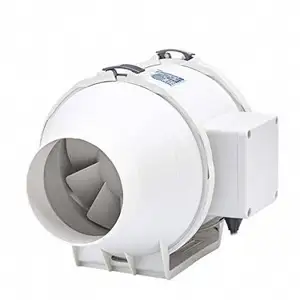 Hot Sell Speed Control Circular in Line Duct Fan Booster Type Exhaust Fan Plastic White 220V Air Extractor Plastic 3 Phase 1 PCS