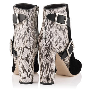 <span class=keywords><strong>Stivaletti</strong></span> corti da donna con fibbia <span class=keywords><strong>in</strong></span> pelle scamosciata con tacco alto e tacco alto da donna di moda - Product Image 3