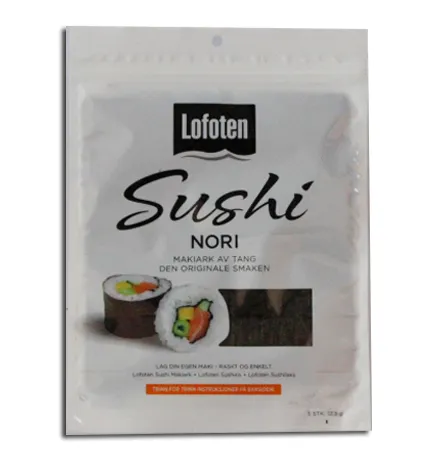 Sushi nori-algas marinas secas, 100 hojas plateadas