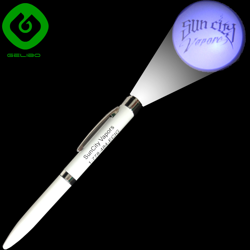 Высококачественная металлическая светодиодная ручка-проектор с логотипом, лучшие рекламные подарки