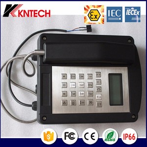 Teléfono KNTECH ATEX antiexplosión KNEX1 Teléfono de área peligrosa a prueba de explosiones para productos de telecomunicaciones de campos de petróleo y gas - Product Image 3