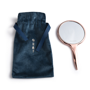 Rose Gold Kim Loại biểu tượng tùy chỉnh nhỏ gọn trang điểm mỹ phẩm du lịch Vanity tay gương lớn - Product Image 6