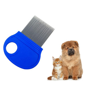 Dientes de acero inoxidable ojo lágrima cuidado quitamanchas peine para perros pelo rastrillo - Product Image 1