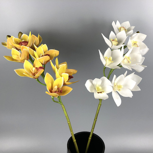 Cina all'ingrosso di alta qualità in lattice reale Touch artificiale Cymbidium orchidea fiore - Product Image 4