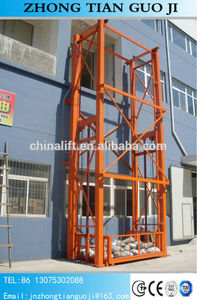 carga hidráulica de elevación / guía de elevación ferroviario / montacargas para el almacén de ascensor de carga - Product Image 1