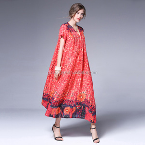 Ultimi Modelli di Abbigliamento Premaman, Vestito Lungo da Donna con Motivo Gratuito - Product Image 3