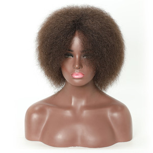 <span class=keywords><strong>2021</strong></span> Noël Afro Perruque Courte Grossier Crépus Bouclés Jerry Cheveux Style Populaire Perruque Synthétique pour les Femmes Noires - Product Image 2