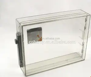 magnetic color custom eas display cd dvd supermarket anti theft case clear plastic lock box