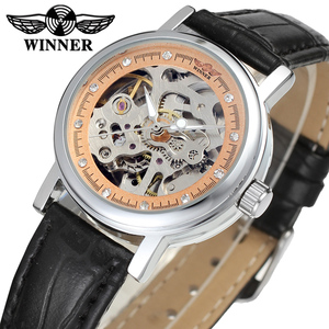 Signore Private Label Orologi Produttore Della Signora Cinese A Buon Mercato Delle Donne di Elegante Scheletro T-vincitore <span class=keywords><strong>Automatico</strong></span> Piccolo <span class=keywords><strong>Orologio</strong></span> Meccanico - Product Image 3
