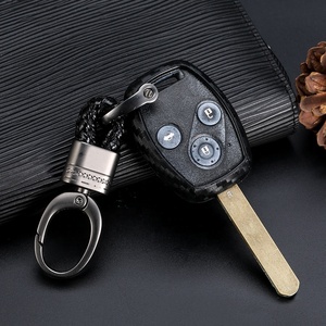 Étui de protection pour clé de voiture en silicone et fibre de carbone, <span class=keywords><strong>porte</strong></span>-clés pour <span class=keywords><strong>HONDA</strong></span> Accord <span class=keywords><strong>Civic</strong></span> CRV Pilot Fit 2007 2008 2009 2010-2013 - Product Image 2