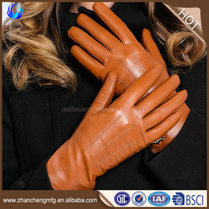 Bayanlar kış düz stil moda renkli sevimli koyun derisi eldiven bayan deri eldiven ithalatçılar - Product Image 3