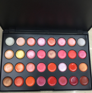 Imprimé votre logo 32 couleurs brillant à lèvres rouge à lèvres cosmétique maquillage crème <span class=keywords><strong>Palette</strong></span> cosmétiques végétalien brillant à lèvres vendeur - Product Image 2