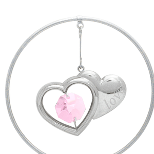 Double Coeurs Plaqué Or Faveurs de Mariage Figurine en Cristal Ornement Art Populaire Européen Cadeaux d'Anniversaire en Cristal de Bohême - Product Image 3