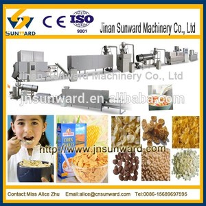 Automático de <span class=keywords><strong>tipo</strong></span> de cereal para el desayuno copos de maíz línea de procesamiento, copos de maíz que hace la máquina - Product Image 1