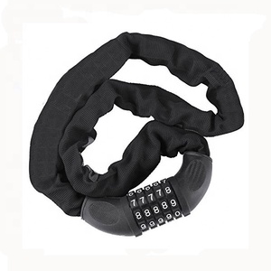 Wholesale Belt Bike <strong>Lock</strong> Security Anti Theft <strong>Doors</strong> Cycling Black Bike <strong>Chain</strong> <strong>Lock</strong> with 4 Digits Combination Bicycle <strong>Lock</strong>