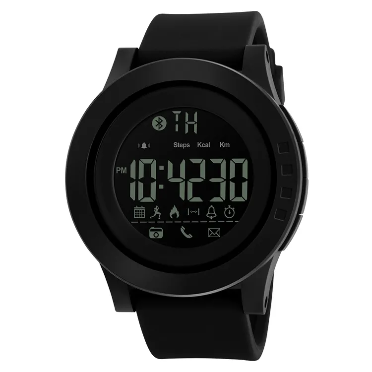 Skmei 1255 Men Remote Camera App Remind Pedometer 50ATM Waterproof Watch Smart Watches