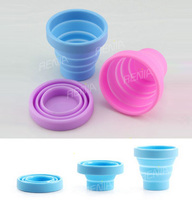 Gobelet à shot pliable en silicone et couvercle de tasse pliable en silicone et tasse pliable en silicone