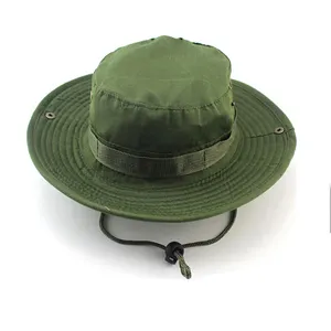 Chapeau tactique en coton vert, vente en gros, pour randonnée, pêche, chasse
