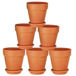 Rustico Indoor Outdoor Garden Decor vaso da fiori in ceramica di Terracotta di argilla rossa con Stander - Product Image 1